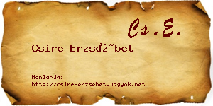 Csire Erzsébet névjegykártya