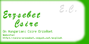 erzsebet csire business card